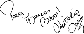Natalia Oreiro's autograph